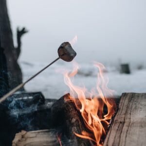 winter campfire